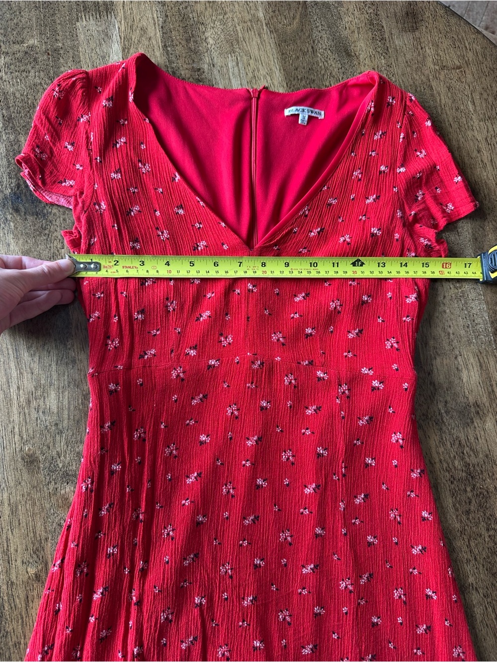 Vintage Red Floral Fit & Flare Dress - Women - Picture 6 of 8